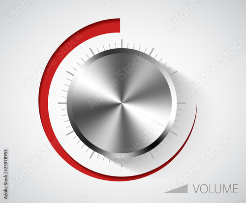 Chrome volume knob