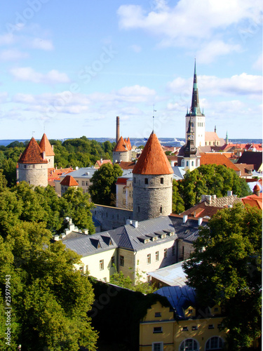 Panoramic view of Tallinn  Estonia
