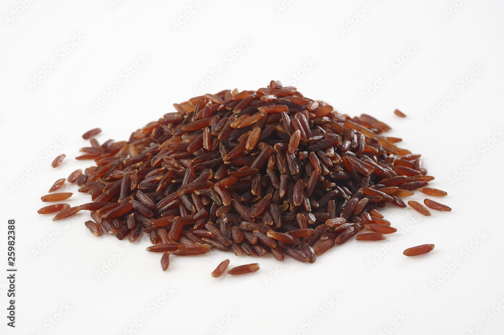 Obraz premium red rice on white