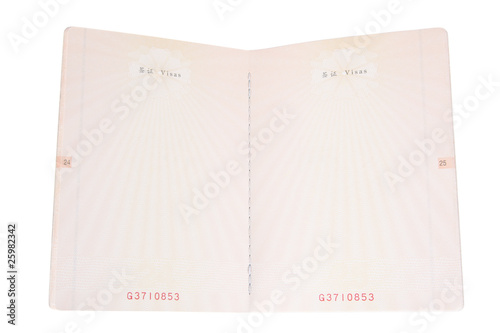 blank passport pages