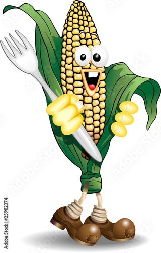 Pannocchia di Mais Cartoon-Corn Cob-Vector