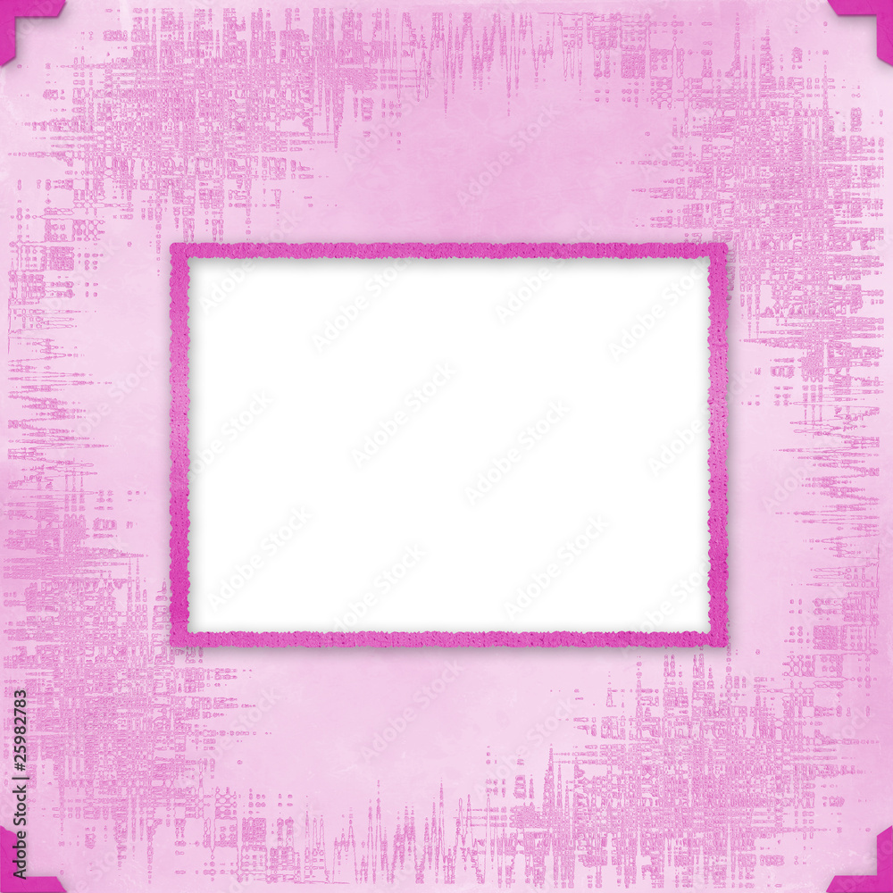 Greeting Card to holiday with frames on the pink background