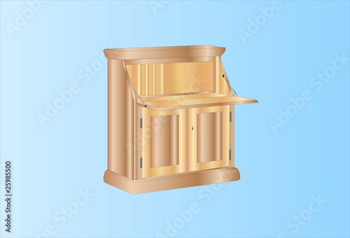 antique writing desk ( background on separate layer )