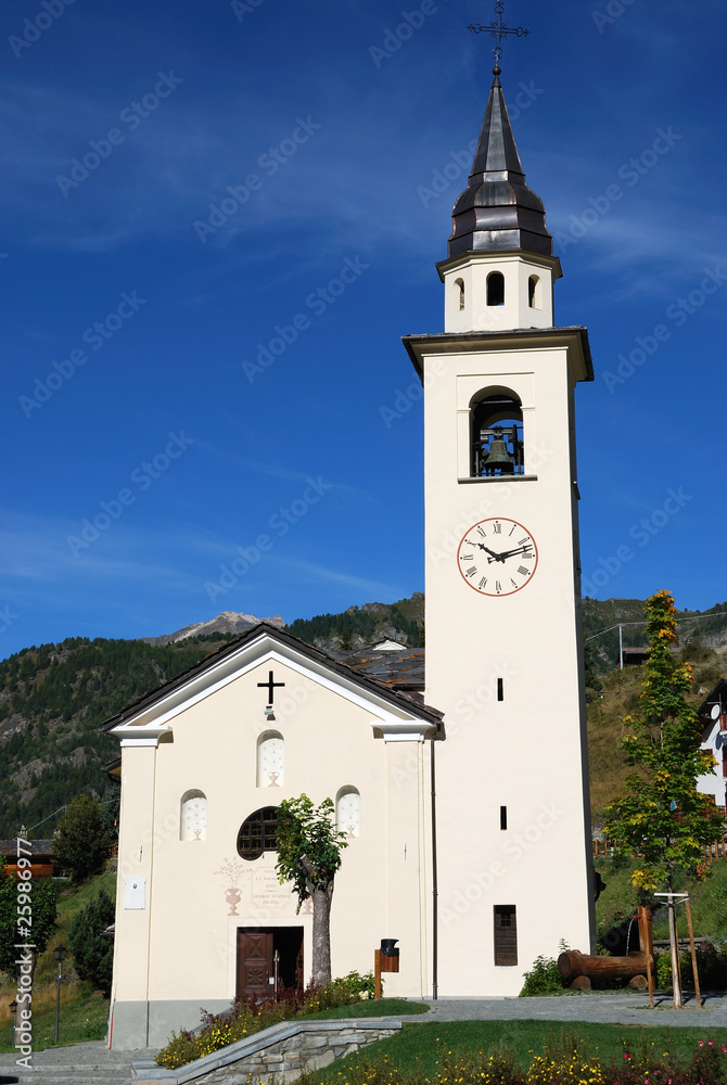 Obraz premium Chiesa parrocchiale di Chamois