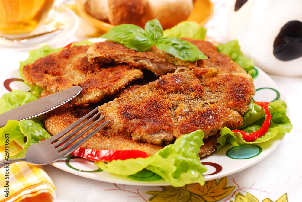 breaded parasol mushrooms (kania) breaded parasol mushrooms (kania)