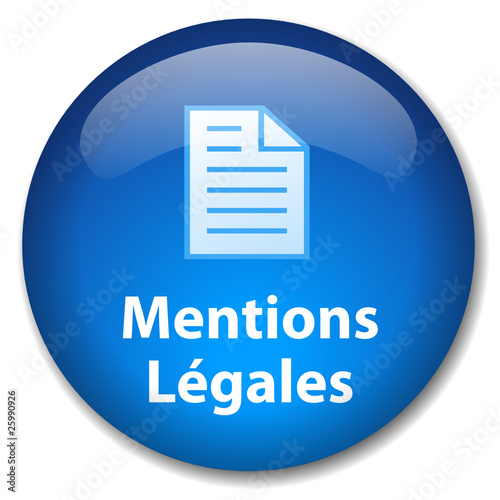 Bouton Web MENTIONS LEGALES (conditions générales loi juridique)