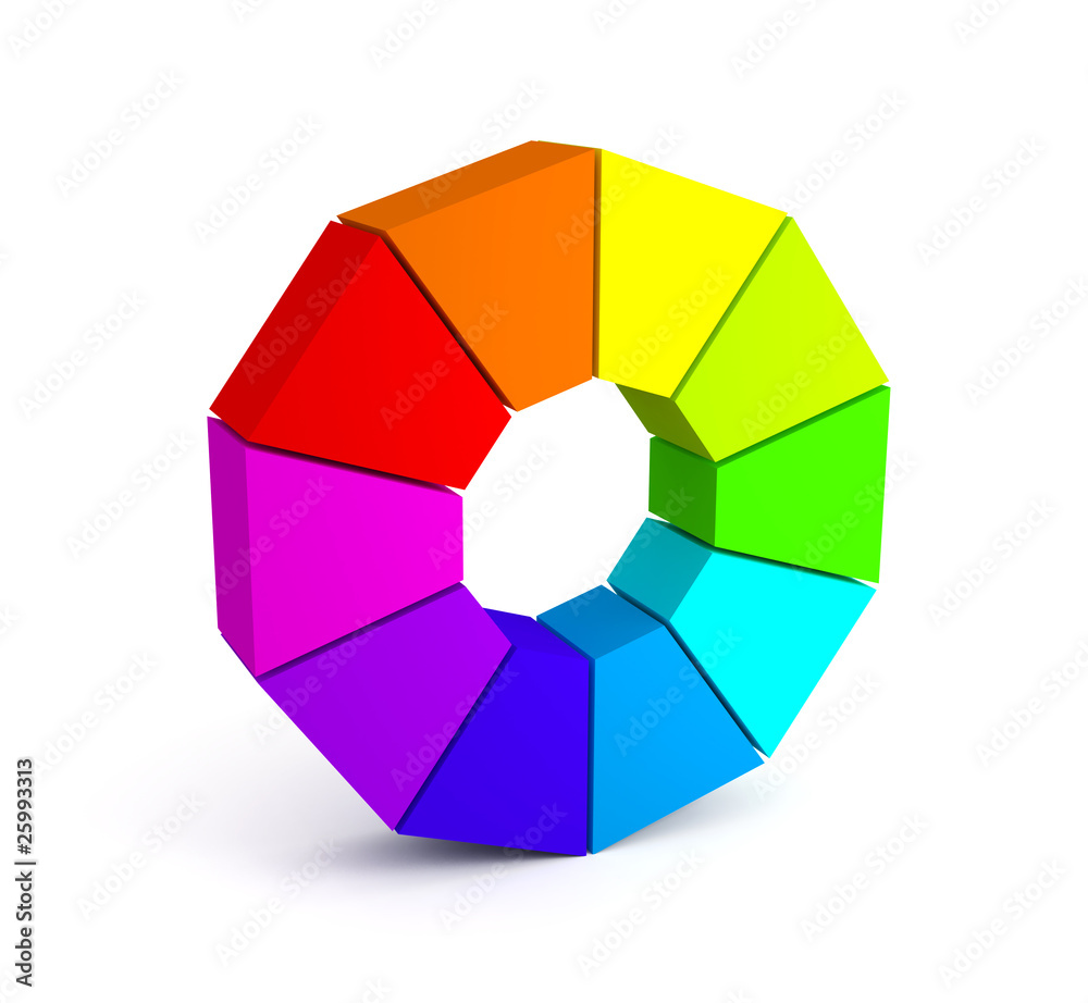 Obraz premium Color palette over white background