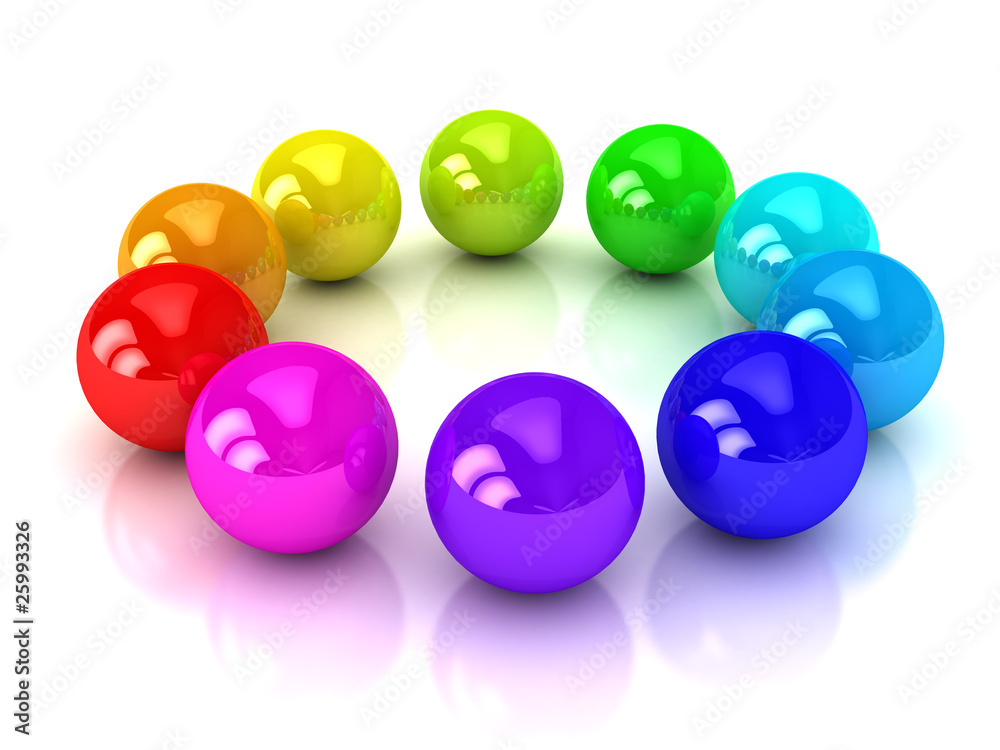 Fototapeta premium Color palette over white background