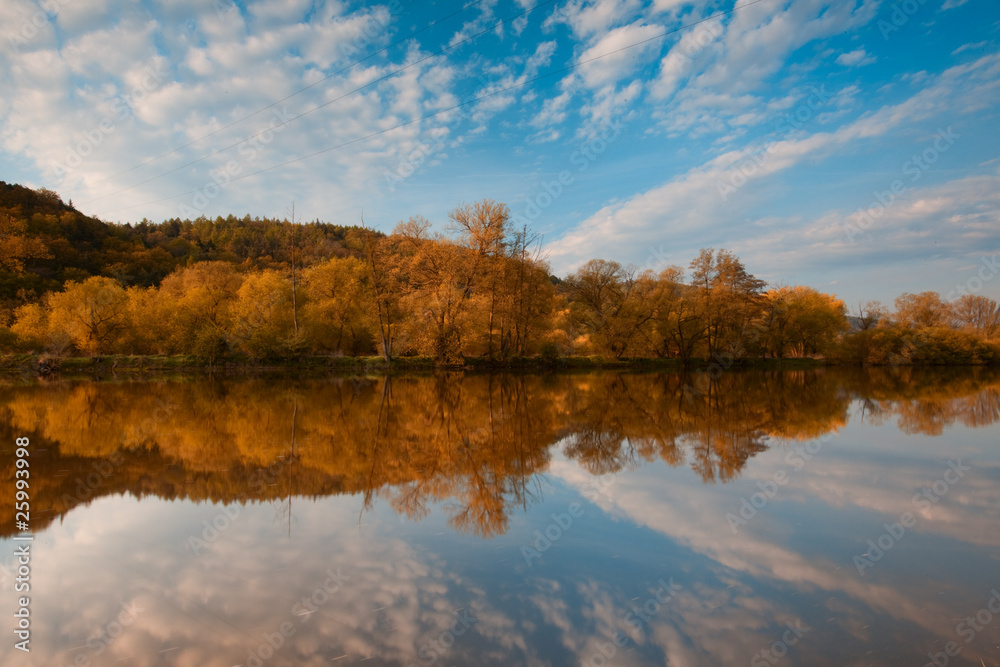 Reflection on the river