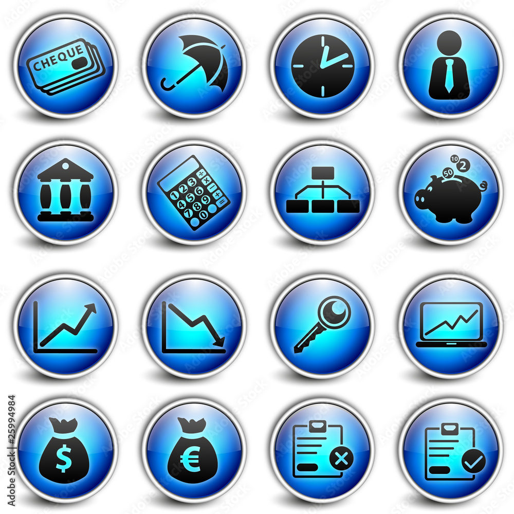 economic Blue Button economic Blue Button