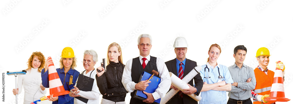Gruppe aus verschiedenen Berufen Gruppe aus verschiedenen Berufen
