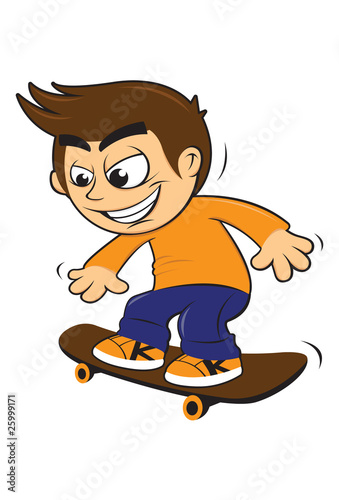 Rapaz a andar de Skate photo