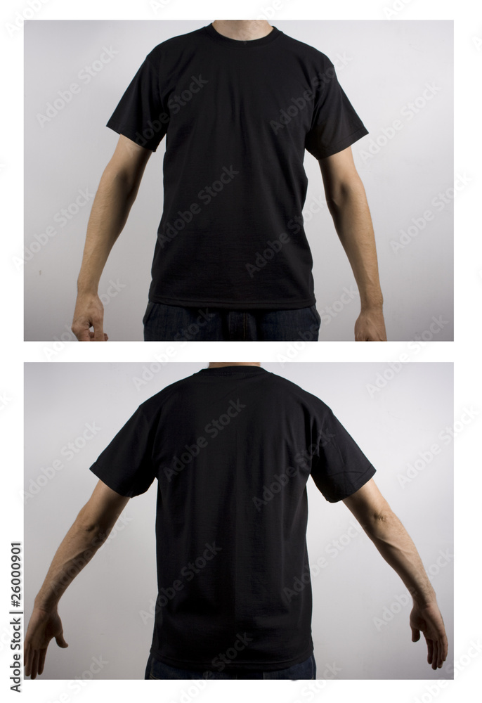 Camiseta negra clearance manga corta