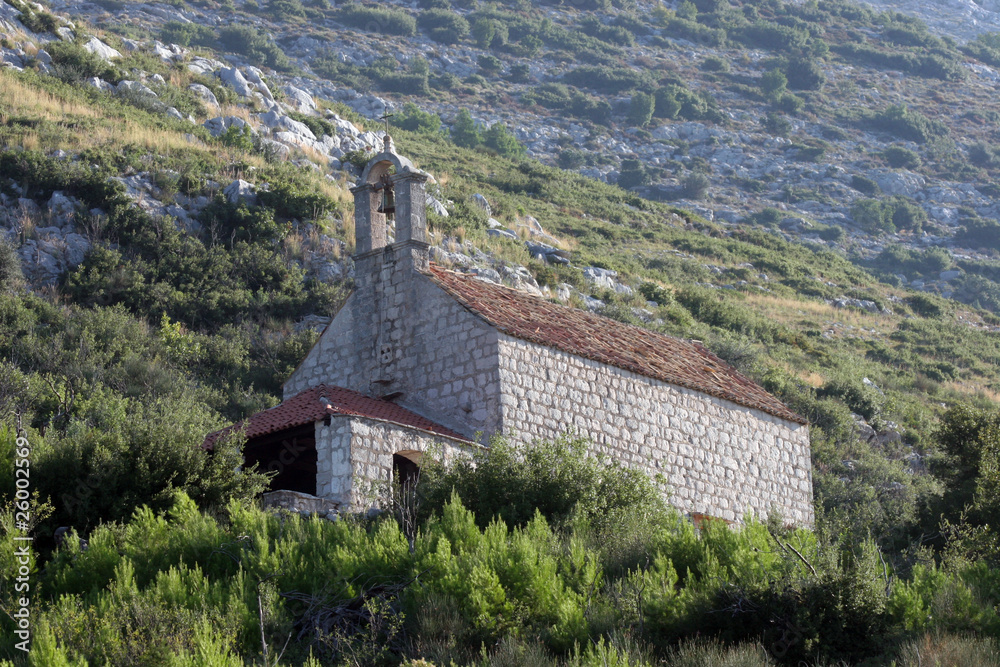 A little church above the sea coast