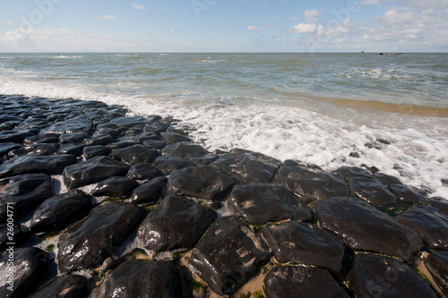 Dutch sea dike photo