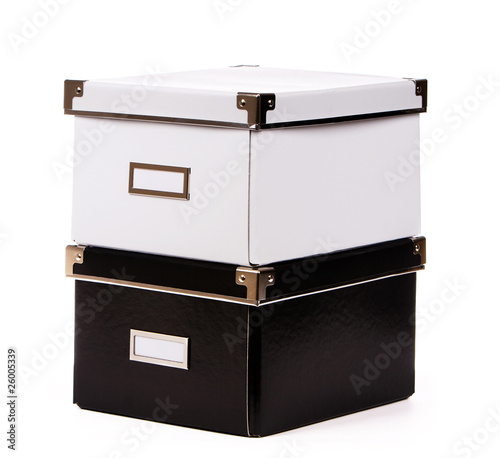 black and white boxes