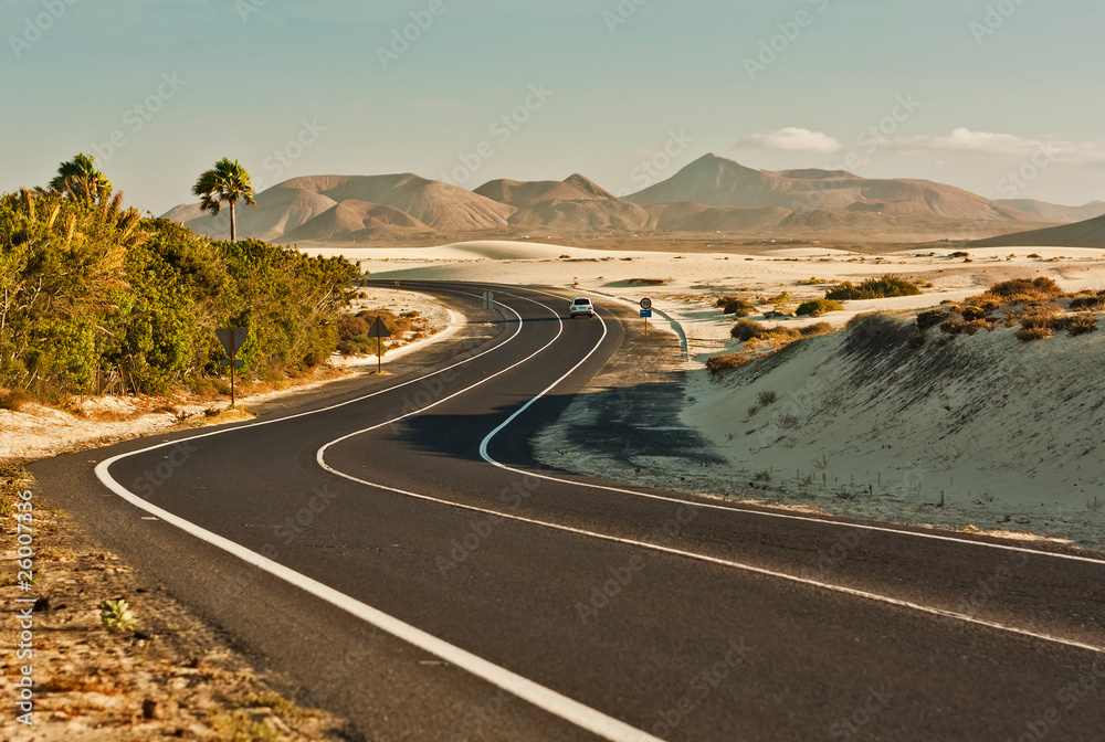 Winding Road in Desert