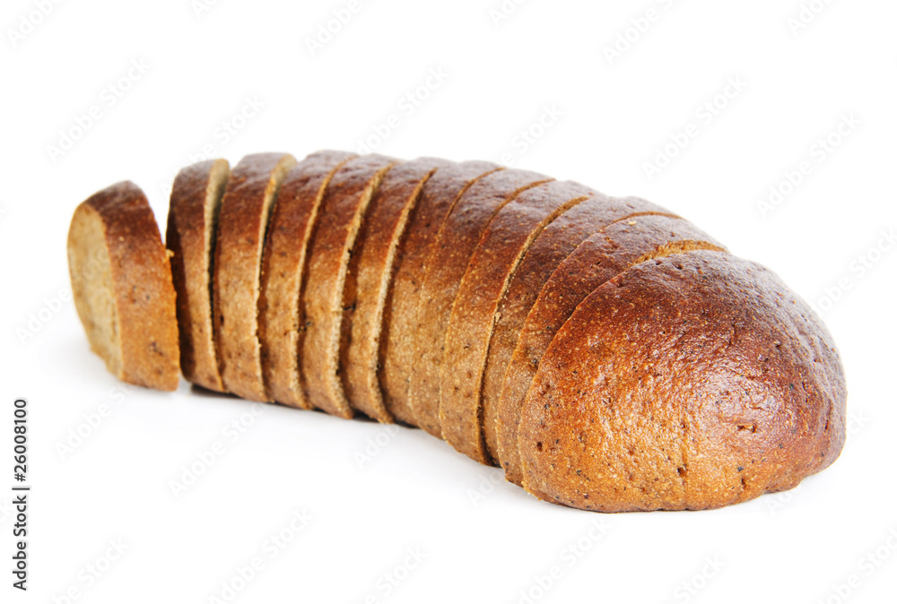 Sliced bread isolated on the white background