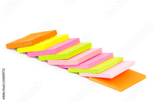 Reminder notes isolated on the white background