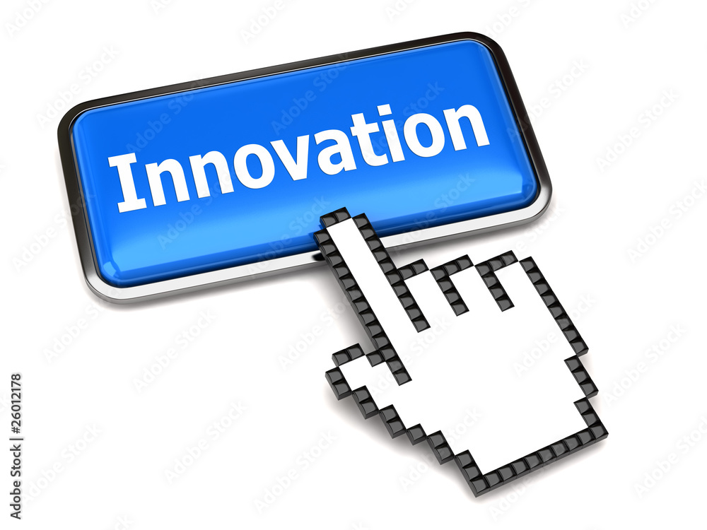 Innovation button and hand cursor Innovation button and hand cursor