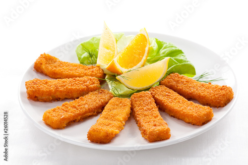 Photography Fried fish fingers