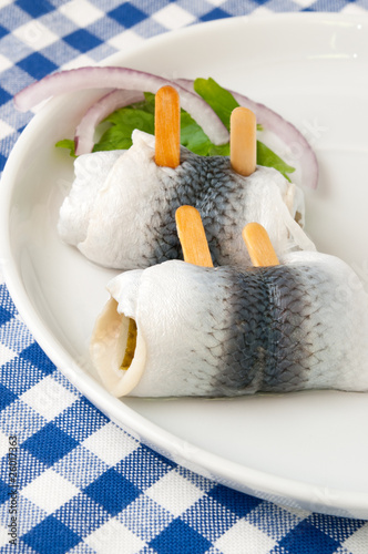 Rollmop herring fresh seafood