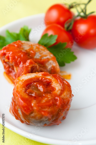 Rollmop in tomato sauce