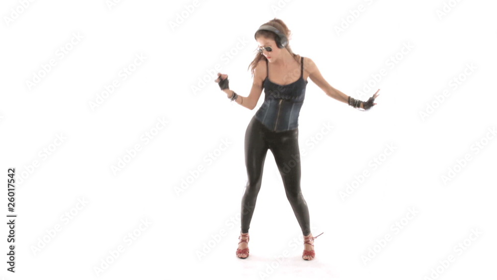 Woman Dancing on White Background Woman Dancing on White Background