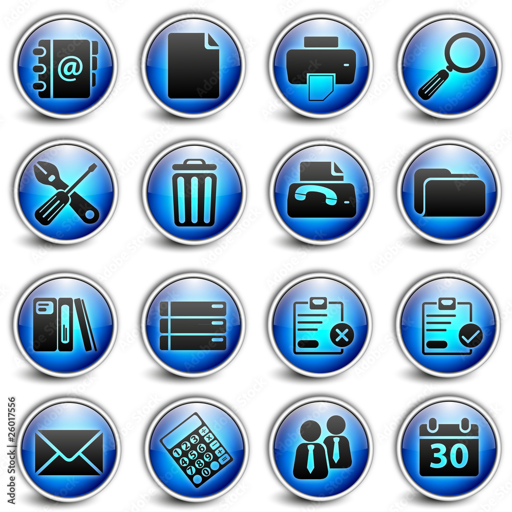 office Blue Button office Blue Button