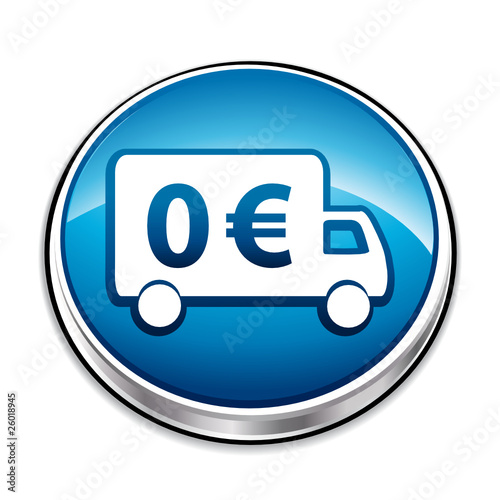 Blue free shipping web button