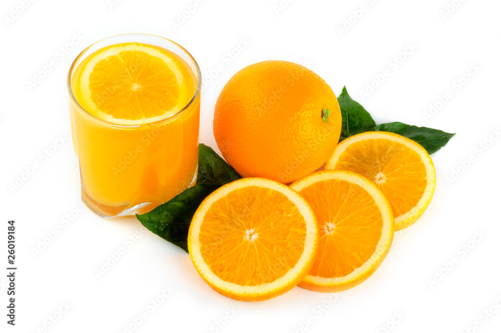Arrangement of orange on a white background Arrangement of orange on a white background