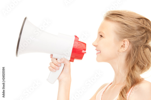 girl with megaphone