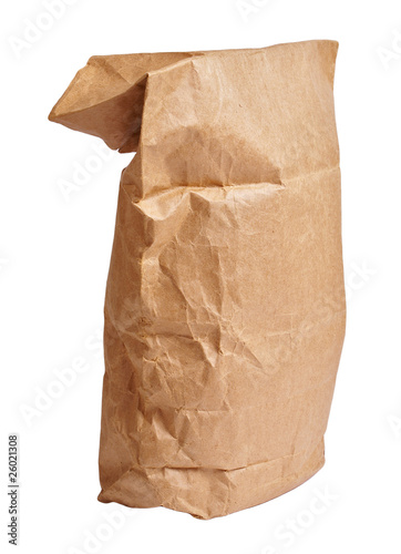 Crumpled paper bag