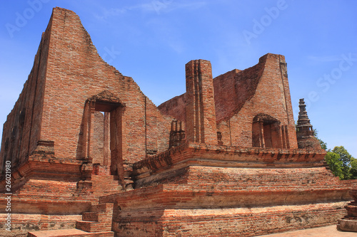 Traditional thai style buddhist church photo