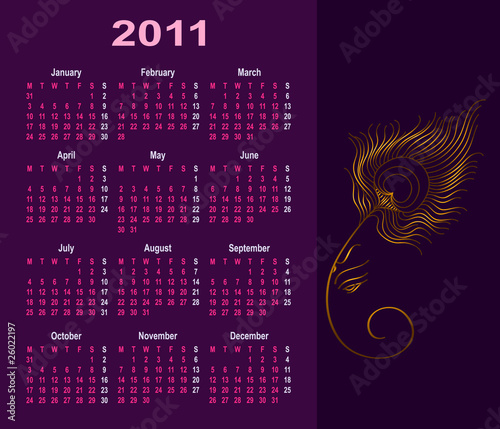 calender 2011 ganesha