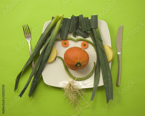 Légumes du potager en personnage photo