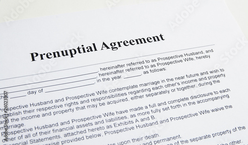 prenuptial contract agreement for marriage