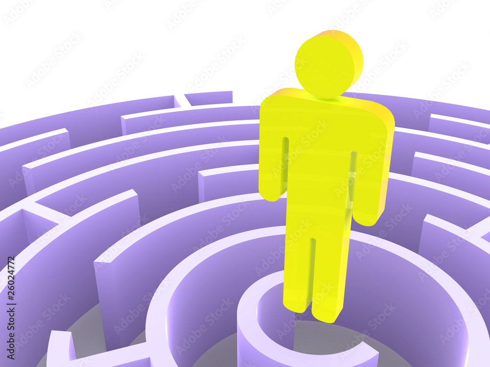 Three-dimensional graphic image. Labyrinth. Three-dimensional graphic image. Labyrinth.
