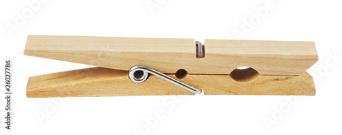 clothespin,isolated on white with clipping path