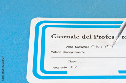 registro di scuola - teacher's register