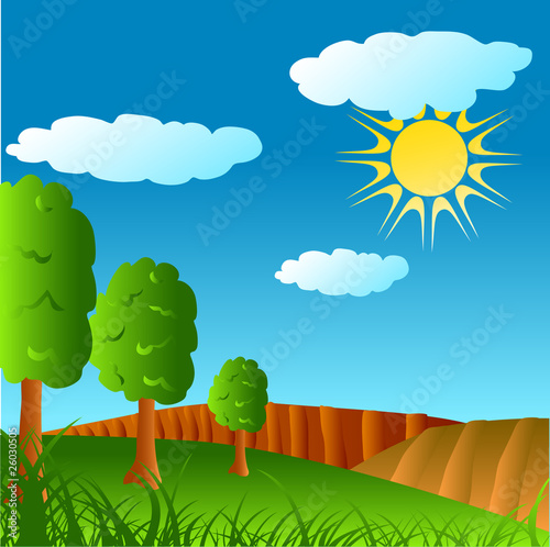 nice weather rural illustration
