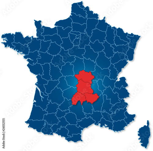 région Auvergne, carte France