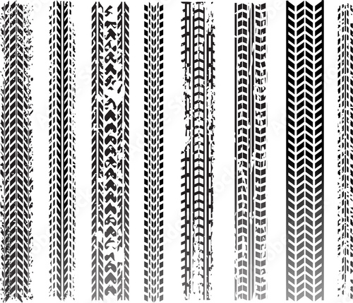 Vector tire tracks