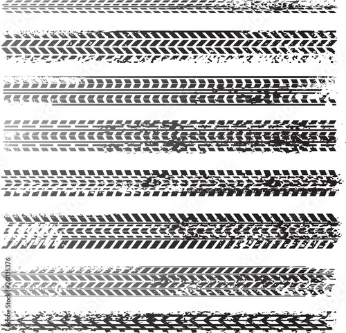 Vector dirty tire tracks