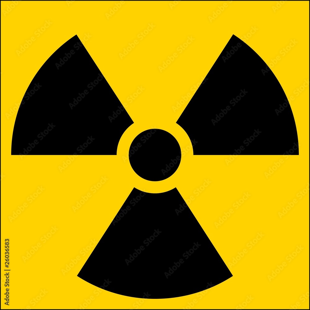 atom nuklear radioaktiv warnschild Stock Illustration | Adobe Stock