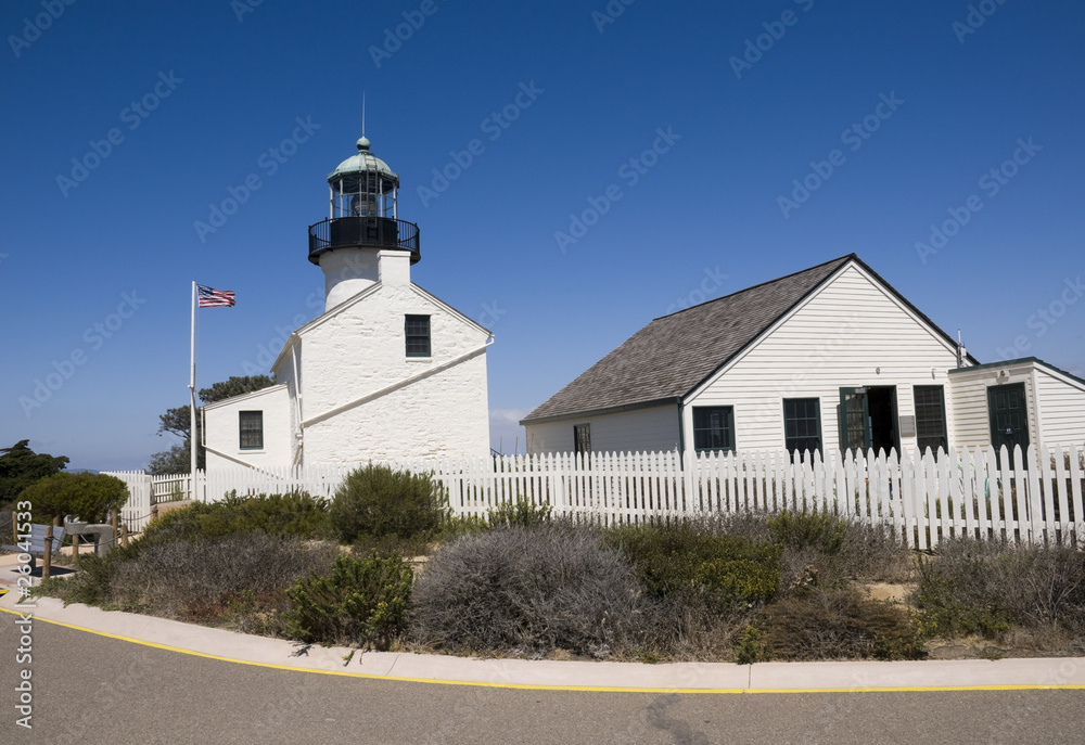 Historic Lighthouse in San Diego, California