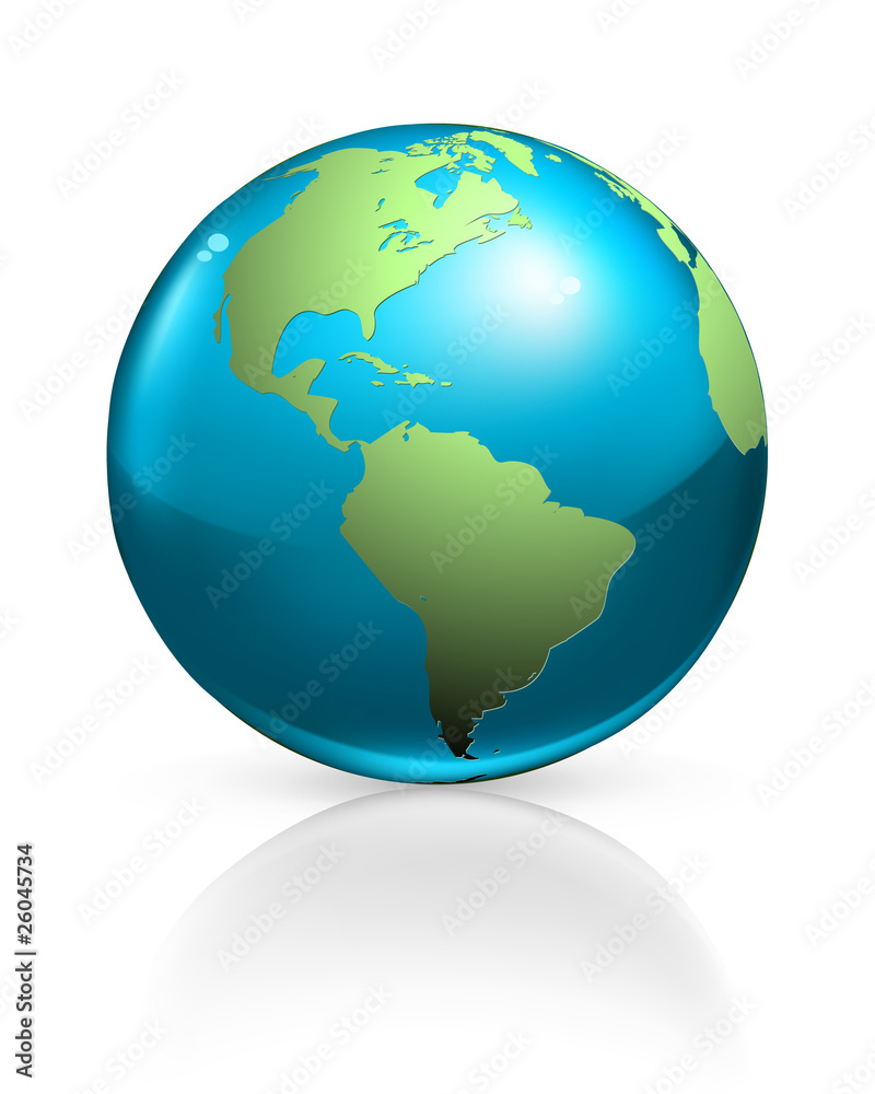 Naklejka premium Blue globe