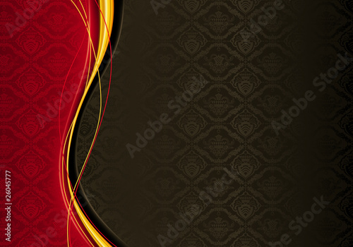 Horizontal Wallpaper, black and red