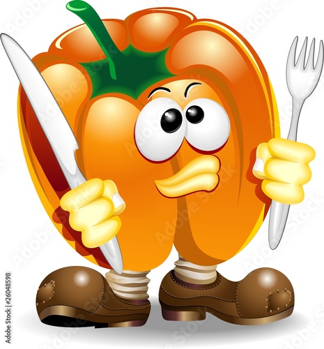 Peperone Cartoon-Pepper-Vector