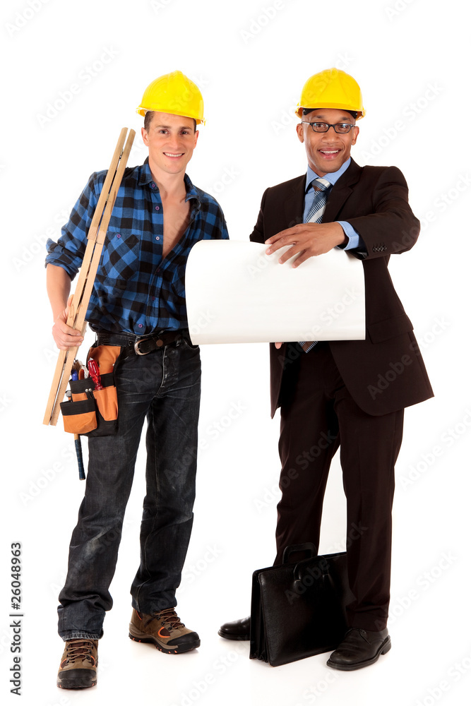 construction worker architect construction worker architect